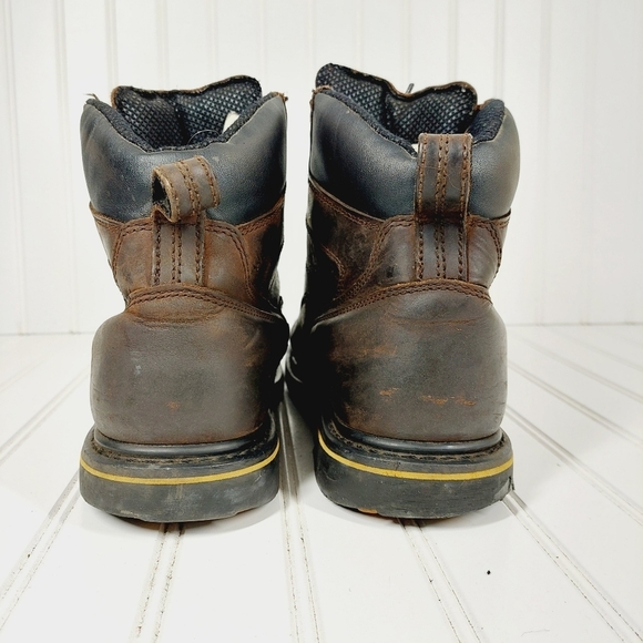 Georgia Boot Brown Leather Lace Up Hiking Shoes H318 main image 3